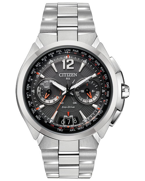 Satellite Wave Black Dial Stainless Steel Bracelet CC1090 61E